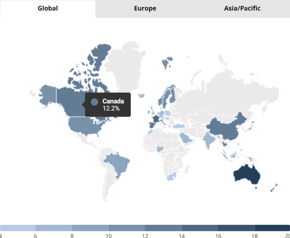 A map of the world